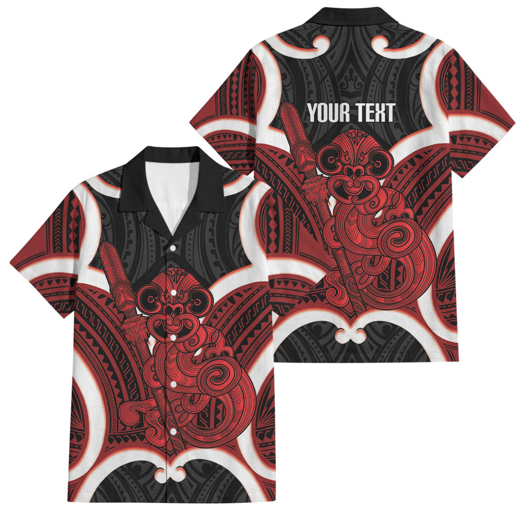Whero Aotearoa Atua Tumatauenga Personalised Family Matching Mermaid Dress and Hawaiian Shirt Maori God Of War Tiki With Taiaha