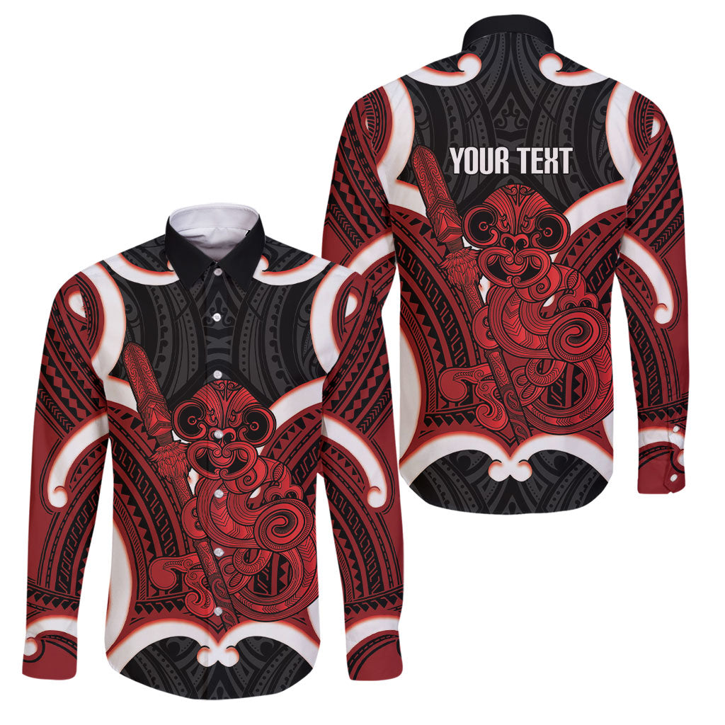 Whero Aotearoa Atua Tumatauenga Personalised Family Matching Mermaid Dress and Hawaiian Shirt Maori God Of War Tiki With Taiaha