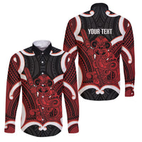 Whero Aotearoa Atua Tumatauenga Personalised Family Matching Mermaid Dress and Hawaiian Shirt Maori God Of War Tiki With Taiaha