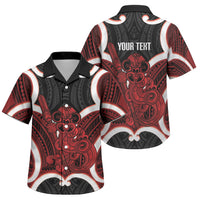 Whero Aotearoa Atua Tumatauenga Personalised Family Matching Mermaid Dress and Hawaiian Shirt Maori God Of War Tiki With Taiaha