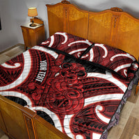 Whero Aotearoa Atua Tumatauenga Personalised Quilt Bed Set Maori God Of War Tiki With Taiaha LT14 - Polynesian Pride