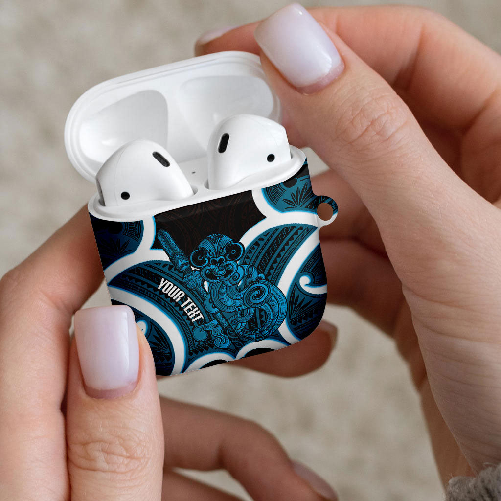 Kikorangi Aotearoa Atua Tumatauenga Personalised AirPods Case Maori God Of War Tiki With Taiaha LT14 - Polynesian Pride