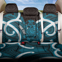 Kikorangi Aotearoa Atua Tumatauenga Personalised Back Car Seat Cover Maori God Of War Tiki With Taiaha LT14 One Size Blue - Polynesian Pride