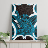 Kikorangi Aotearoa Atua Tumatauenga Personalised Canvas Wall Art Maori God Of War Tiki With Taiaha LT14 - Polynesian Pride