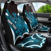 Kikorangi Aotearoa Atua Tumatauenga Personalised Car Seat Cover Maori God Of War Tiki With Taiaha