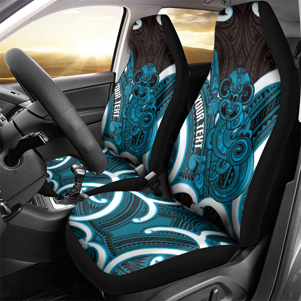 Kikorangi Aotearoa Atua Tumatauenga Personalised Car Seat Cover Maori God Of War Tiki With Taiaha