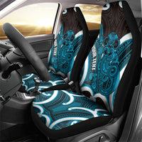 Kikorangi Aotearoa Atua Tumatauenga Personalised Car Seat Cover Maori God Of War Tiki With Taiaha