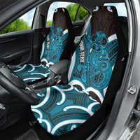 Kikorangi Aotearoa Atua Tumatauenga Personalised Car Seat Cover Maori God Of War Tiki With Taiaha
