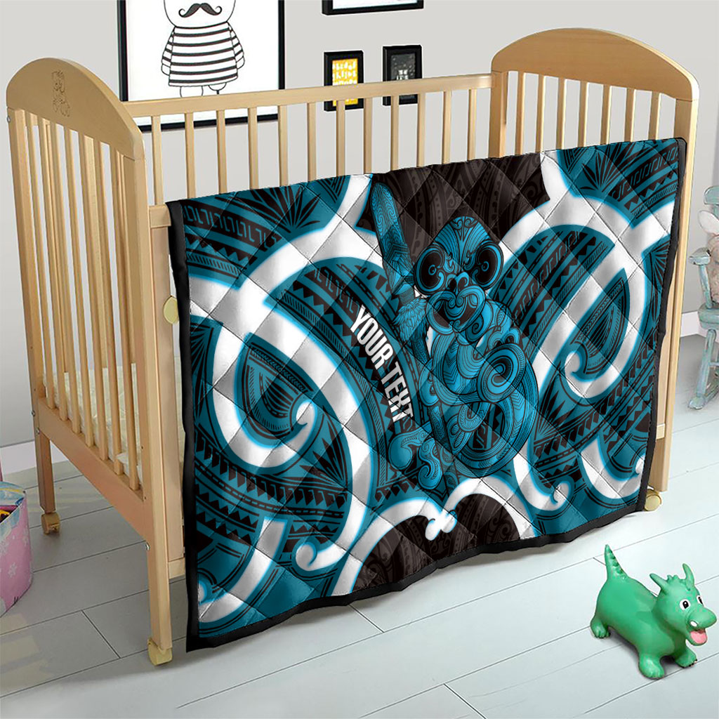 Kikorangi Aotearoa Atua Tumatauenga Personalised Quilt Maori God Of War Tiki With Taiaha LT14 - Polynesian Pride