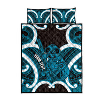 Kikorangi Aotearoa Atua Tumatauenga Personalised Quilt Bed Set Maori God Of War Tiki With Taiaha LT14 - Polynesian Pride
