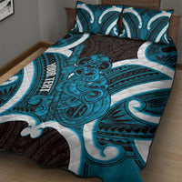 Kikorangi Aotearoa Atua Tumatauenga Personalised Quilt Bed Set Maori God Of War Tiki With Taiaha LT14 - Polynesian Pride