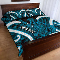 Kikorangi Aotearoa Atua Tumatauenga Personalised Quilt Bed Set Maori God Of War Tiki With Taiaha LT14 - Polynesian Pride