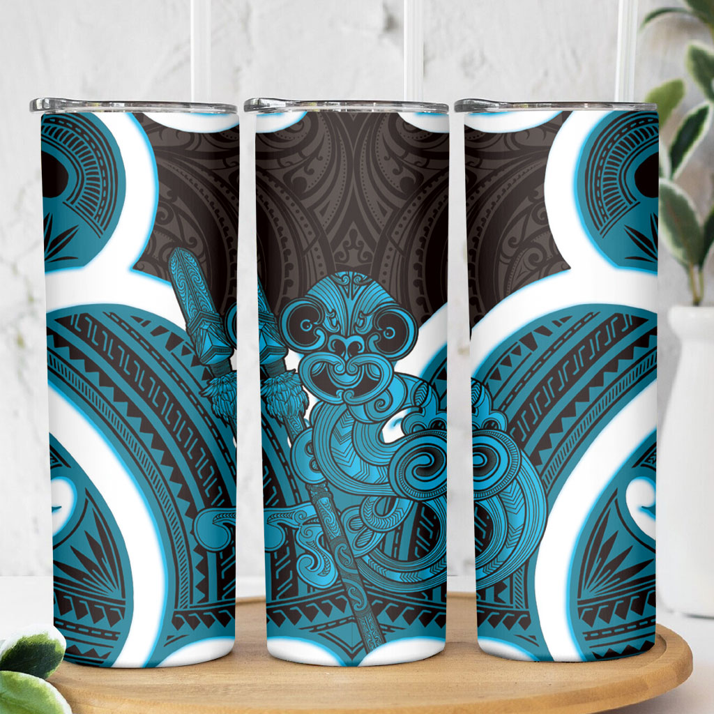 Kikorangi Aotearoa Atua Tumatauenga Skinny Tumbler Maori God Of War Tiki With Taiaha