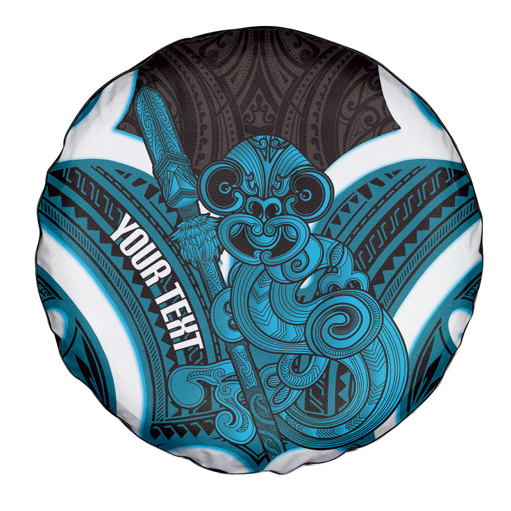 Kikorangi Aotearoa Atua Tumatauenga Personalised Spare Tire Cover Maori God Of War Tiki With Taiaha