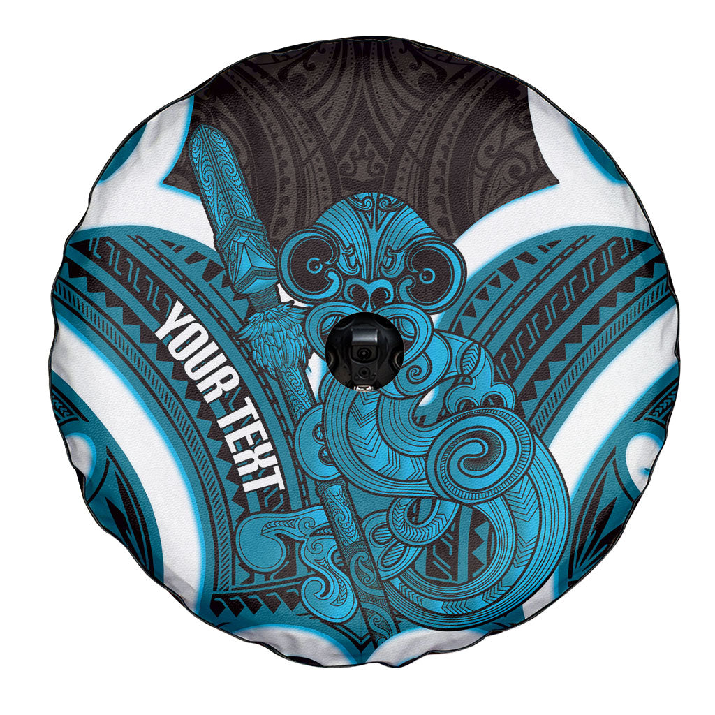 Kikorangi Aotearoa Atua Tumatauenga Personalised Spare Tire Cover Maori God Of War Tiki With Taiaha