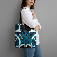 Kikorangi Aotearoa Atua Tumatauenga Personalised Tote Bag Maori God Of War Tiki With Taiaha LT14 - Polynesian Pride