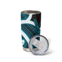 Kikorangi Aotearoa Atua Tumatauenga Tumbler Cup Maori God Of War Tiki With Taiaha LT14 - Polynesian Pride