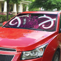 Mawhero Aotearoa Atua Tumatauenga Personalised Auto Sun Shade Maori God Of War Tiki With Taiaha