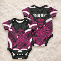 Mawhero Aotearoa Atua Tumatauenga Personalised Baby Onesie Maori God Of War Tiki With Taiaha