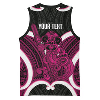 Mawhero Aotearoa Atua Tumatauenga Personalised Basketball Jersey Maori God Of War Tiki With Taiaha