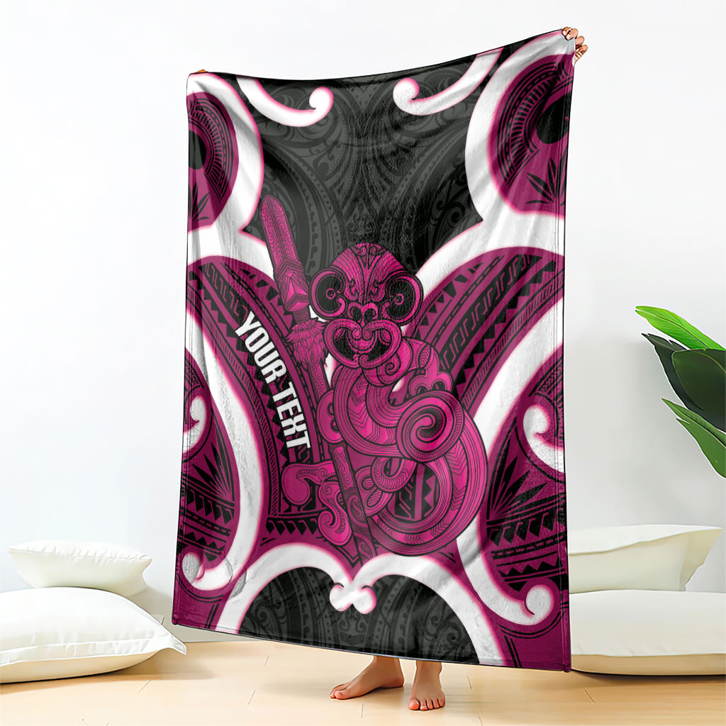 Mawhero Aotearoa Atua Tumatauenga Personalised Blanket Maori God Of War Tiki With Taiaha LT14 - Polynesian Pride