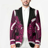 Mawhero Aotearoa Atua Tumatauenga Personalised Blazer Maori God Of War Tiki With Taiaha LT14 - Polynesian Pride