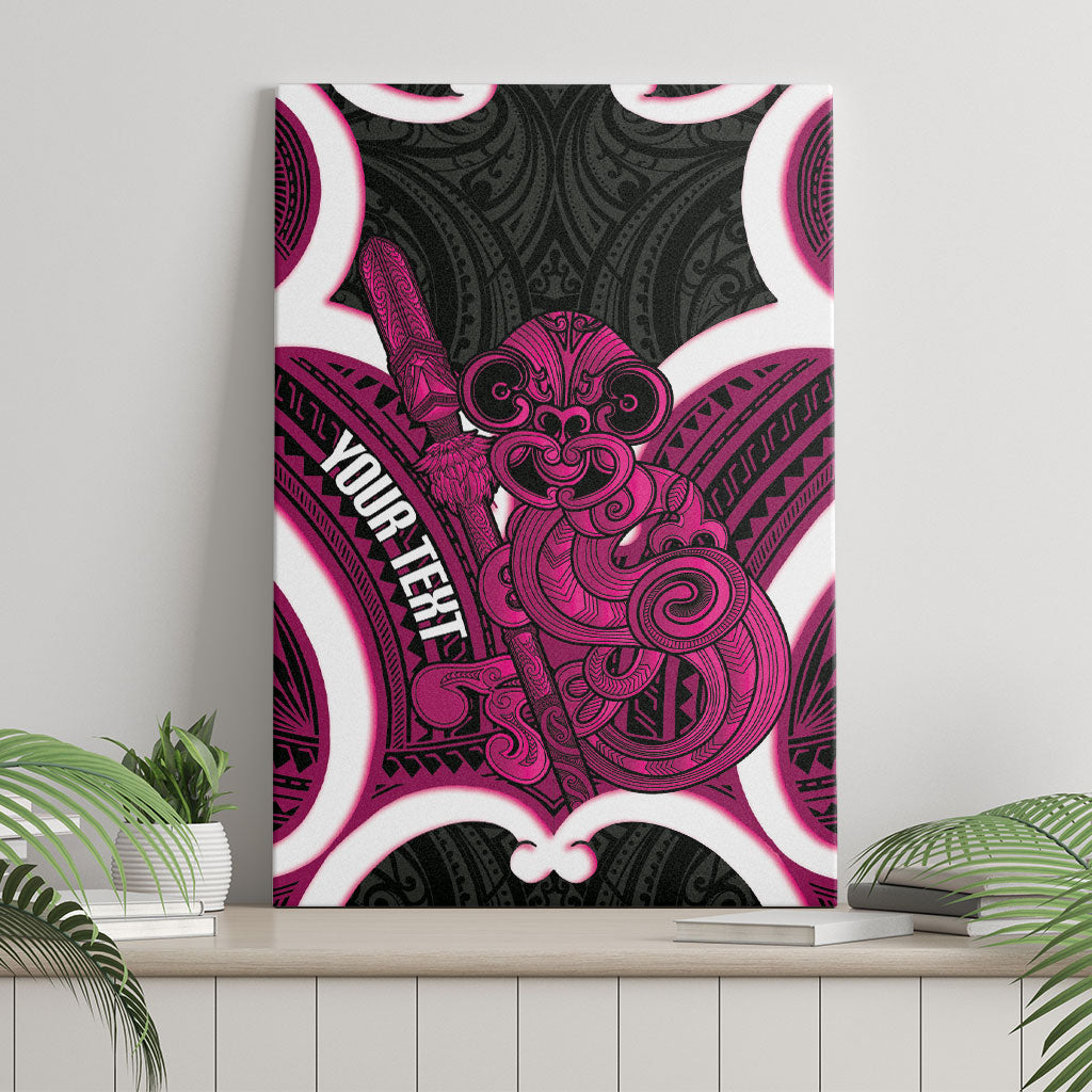 Mawhero Aotearoa Atua Tumatauenga Personalised Canvas Wall Art Maori God Of War Tiki With Taiaha LT14 - Polynesian Pride