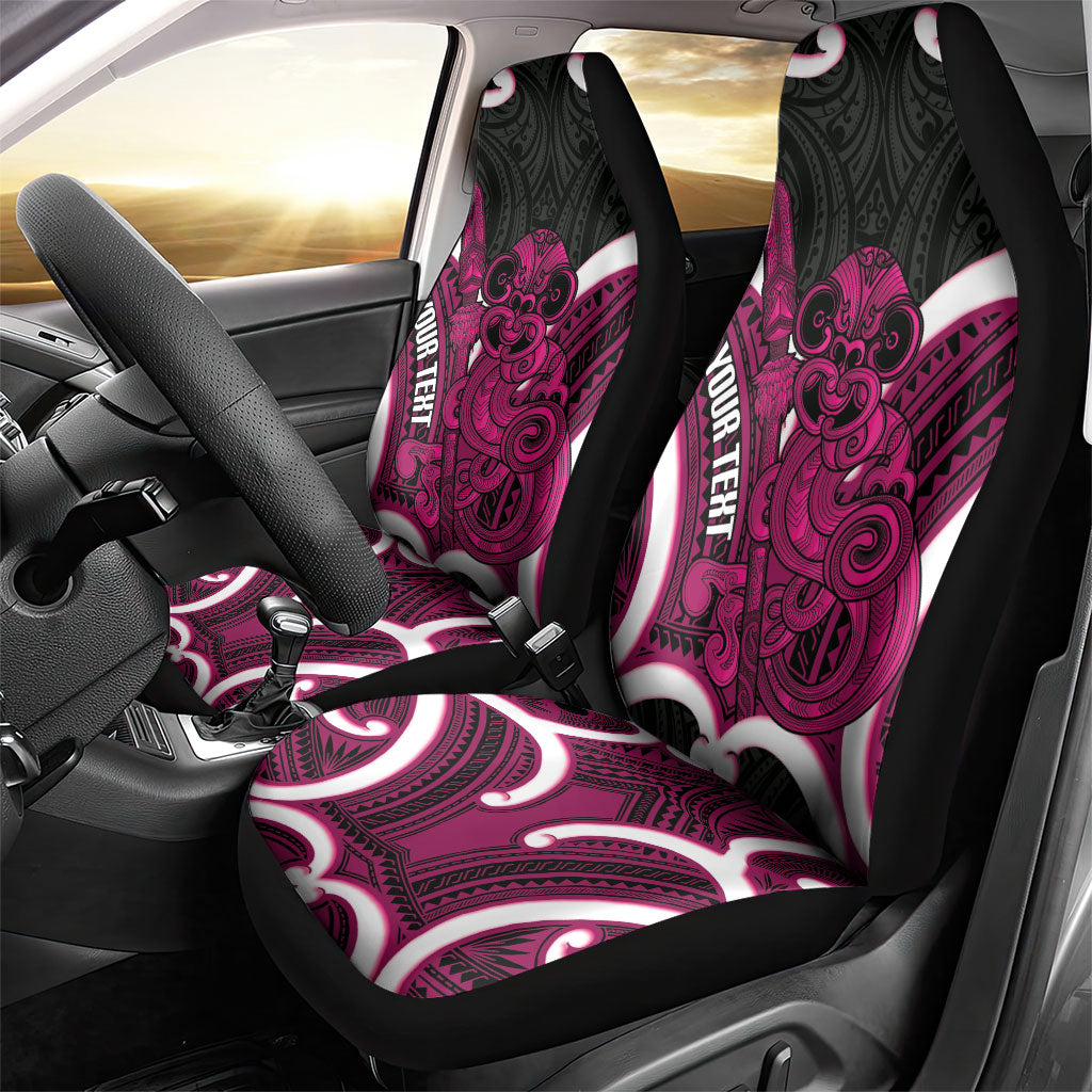 Mawhero Aotearoa Atua Tumatauenga Personalised Car Seat Cover Maori God Of War Tiki With Taiaha
