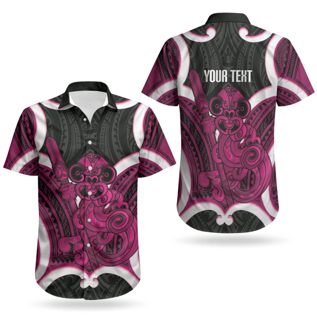 Mawhero Aotearoa Atua Tumatauenga Personalised Couples Matching Tank Maxi Dress and Hawaiian Shirt Maori God Of War Tiki With Taiaha LT14 - Polynesian Pride