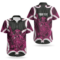 Mawhero Aotearoa Atua Tumatauenga Personalised Couples Matching Tank Maxi Dress and Hawaiian Shirt Maori God Of War Tiki With Taiaha LT14 - Polynesian Pride