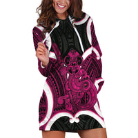 Mawhero Aotearoa Atua Tumatauenga Personalised Hoodie Dress Maori God Of War Tiki With Taiaha