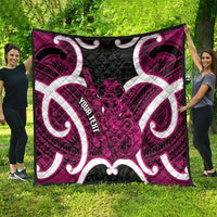 Mawhero Aotearoa Atua Tumatauenga Personalised Quilt Maori God Of War Tiki With Taiaha LT14 - Polynesian Pride