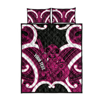Mawhero Aotearoa Atua Tumatauenga Personalised Quilt Bed Set Maori God Of War Tiki With Taiaha LT14 - Polynesian Pride