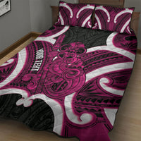 Mawhero Aotearoa Atua Tumatauenga Personalised Quilt Bed Set Maori God Of War Tiki With Taiaha LT14 - Polynesian Pride