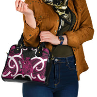 Mawhero Aotearoa Atua Tumatauenga Personalised Shoulder Handbag Maori God Of War Tiki With Taiaha LT14 - Polynesian Pride