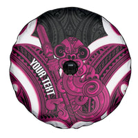 Mawhero Aotearoa Atua Tumatauenga Personalised Spare Tire Cover Maori God Of War Tiki With Taiaha LT14 - Polynesian Pride
