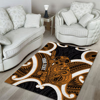 Karaka Aotearoa Atua Tumatauenga Personalised Area Rug Maori God Of War Tiki With Taiaha LT14 - Polynesian Pride