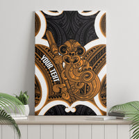 Karaka Aotearoa Atua Tumatauenga Personalised Canvas Wall Art Maori God Of War Tiki With Taiaha LT14 - Polynesian Pride