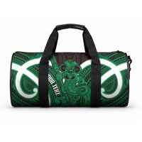 Kakariki Aotearoa Atua Tumatauenga Personalised Duffle Bag Maori God Of War Tiki With Taiaha
