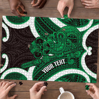 Kakariki Aotearoa Atua Tumatauenga Personalised Puzzle Maori God Of War Tiki With Taiaha