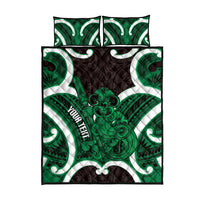 Kakariki Aotearoa Atua Tumatauenga Personalised Quilt Bed Set Maori God Of War Tiki With Taiaha