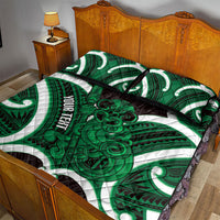 Kakariki Aotearoa Atua Tumatauenga Personalised Quilt Bed Set Maori God Of War Tiki With Taiaha