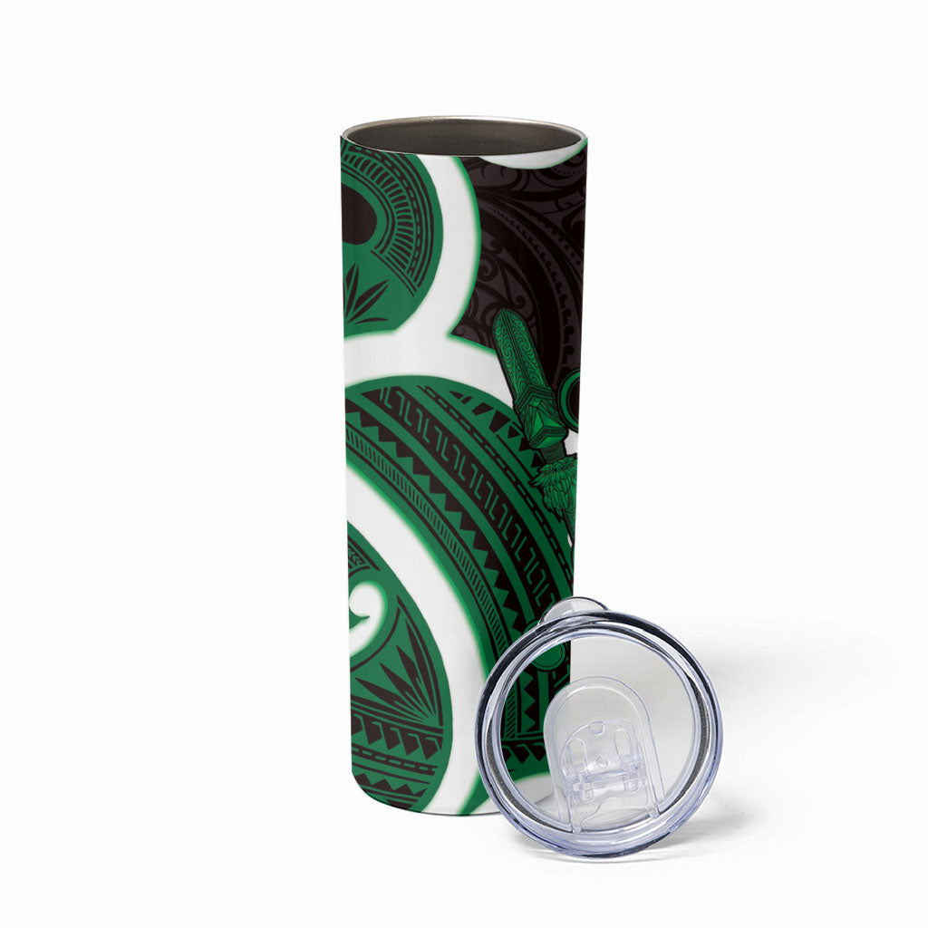 Kakariki Aotearoa Atua Tumatauenga Skinny Tumbler Maori God Of War Tiki With Taiaha