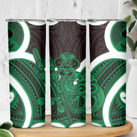 Kakariki Aotearoa Atua Tumatauenga Skinny Tumbler Maori God Of War Tiki With Taiaha