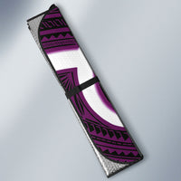 Waiporoporo Aotearoa Atua Tumatauenga Personalised Auto Sun Shade Maori God Of War Tiki With Taiaha LT14 - Polynesian Pride