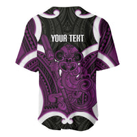 Waiporoporo Aotearoa Atua Tumatauenga Personalised Baseball Jersey Maori God Of War Tiki With Taiaha LT14 - Polynesian Pride