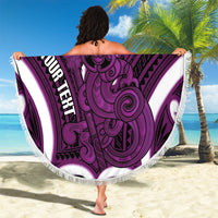 Waiporoporo Aotearoa Atua Tumatauenga Personalised Beach Blanket Maori God Of War Tiki With Taiaha LT14 - Polynesian Pride