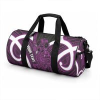 Waiporoporo Aotearoa Atua Tumatauenga Personalised Duffle Bag Maori God Of War Tiki With Taiaha