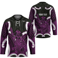Waiporoporo Aotearoa Atua Tumatauenga Personalised Hockey Jersey Maori God Of War Tiki With Taiaha