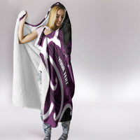 Waiporoporo Aotearoa Atua Tumatauenga Personalised Hooded Blanket Maori God Of War Tiki With Taiaha LT14 - Polynesian Pride